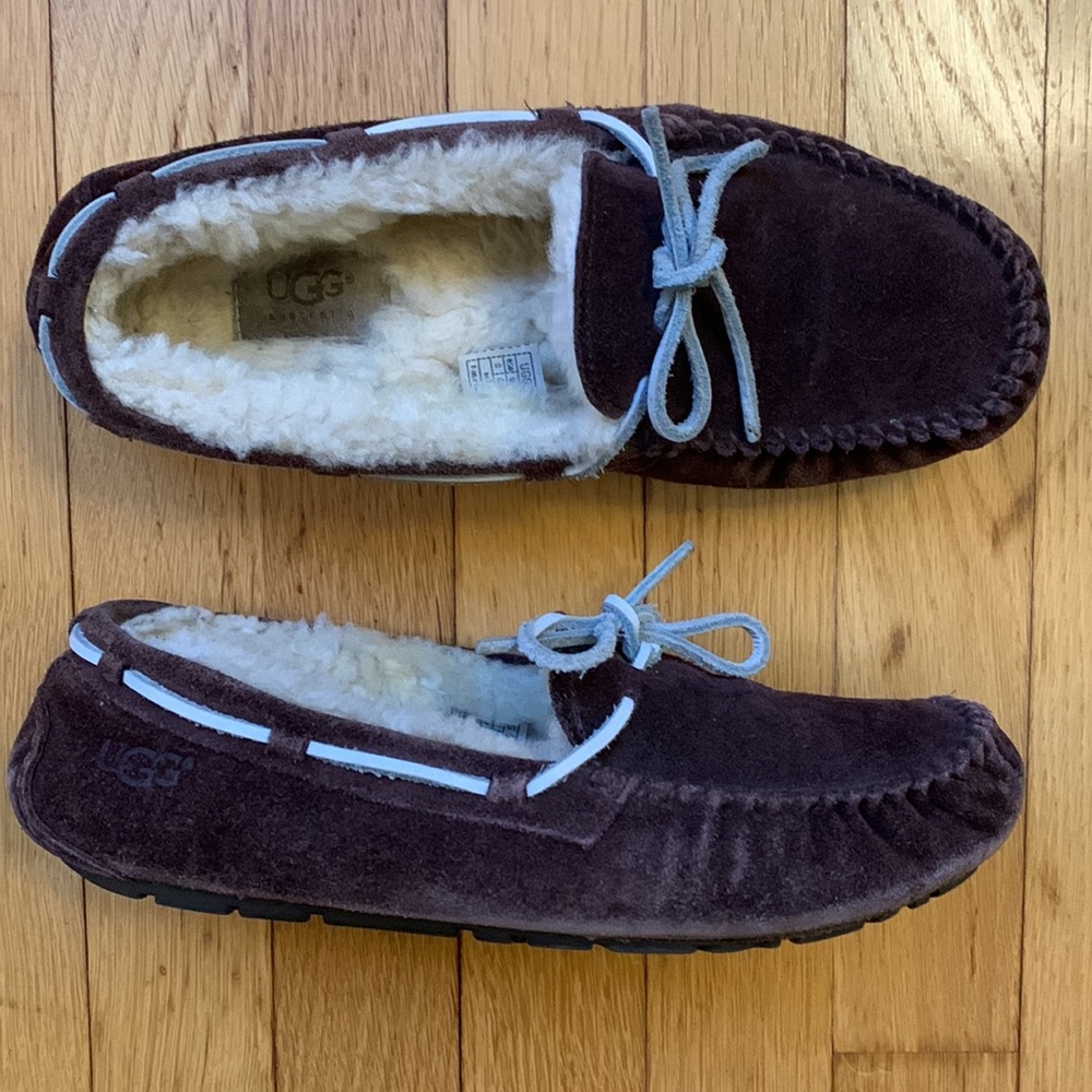 UGG Dakota Slippers Moccasins Shoes Brown Blue Womens 8